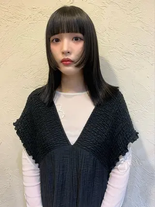 セミロング 庄司 朱里のヘアスタイル