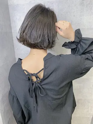 ショート カラー _WHITE+ 南海難波店のヘアスタイル