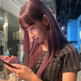 ロング カラー miyu 透明感カラー/パーマのヘアスタイル