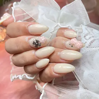 ネイル 23時まで❤︎韓国、 ワンホンネイルのネイルデザイン