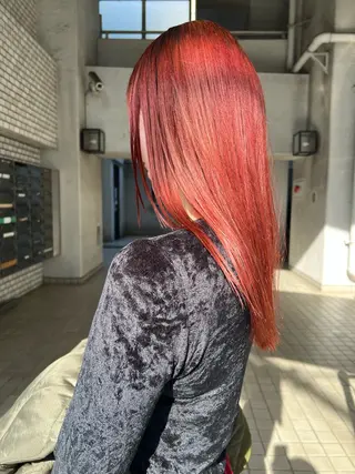 カラー ブリーチカラー🎀 韓国風/寺門美優のヘアスタイル