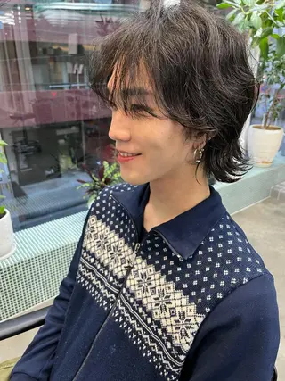 ショート パーマ メンズ 堀江/心斎橋/西大橋 四ツ橋【Vers】のヘアスタイル