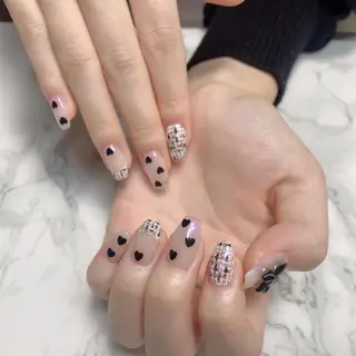 ネイル はな💎ネイル ワンホン、長さ出しのネイルデザイン