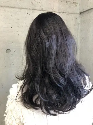 セミロング カラー 大栗 佑也  髪質改善のヘアスタイル