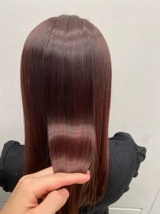 ロング カラー ネイル マツエク・マツパ 京都レイヤーカット/ 縮毛矯正/羽柴りくのヘアスタイル