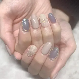 ネイル ネイルリボン 受付スタッフのネイルデザイン