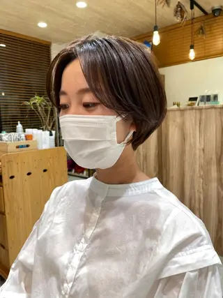 ショート カラー 似合わせ レイヤー須川のヘアスタイル