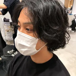 ミディアム カラー パーマ ヘアアレンジ メンズ パーソナルカラー合わ せたカラー🤍なつみのヘアスタイル