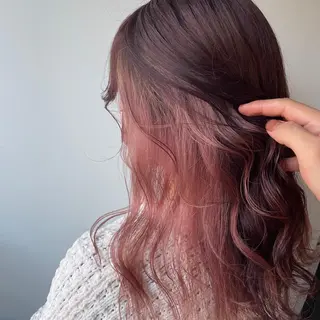 ロング カラー ヘアアレンジ ダブルカラー 韓国ヘアKYONのヘアスタイル