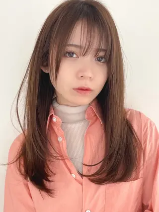 セミロング shel津山の手店所属・似合わせカット✂️ 稲垣亮平のヘアスタイル