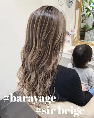 ロング カラー 山崎俊輔/髪質改善 /バレイヤージュのヘアスタイル