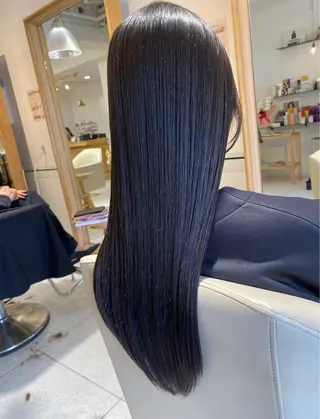 セミロング カラー 安永 涼のヘアスタイル