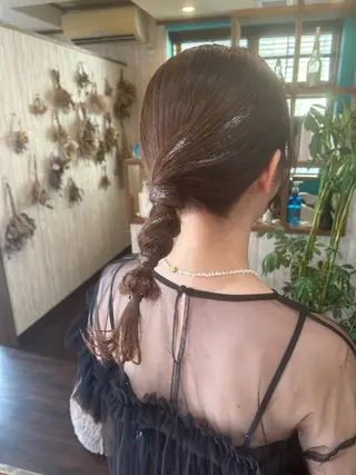 ミディアム ヘアアレンジ 早坂 さくらのヘアスタイル
