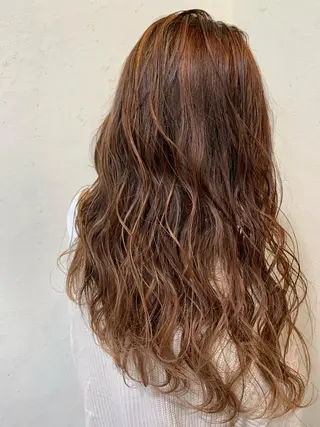 セミロング カラー 天野 開のヘアスタイル