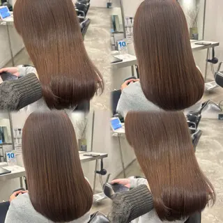 セミロング カラー 髪質改善ストレート /暖色カラー🎀🪞のヘアスタイル