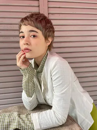 ショート カラー ショート/ボブ/ 心斎橋/宮脇美奈のヘアスタイル