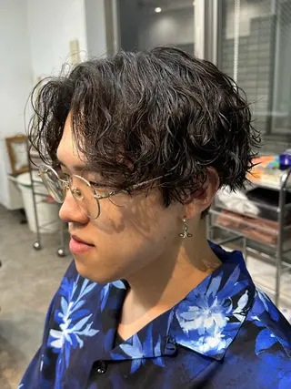 パーマ メンズ fifth men's原宿所属・fifth/原宿/ シャドウパーマ/カズのヘアスタイル