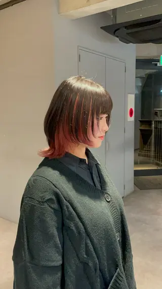 カラー 葉月/ボブ/ 透明感カラー／中目黒のヘアスタイル