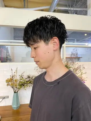 ショート パーマ メンズ おしゃれパーマ メンズ特化/みーまんのヘアスタイル