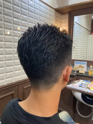 ショート メンズ ルピナス中田店長 山口大地のヘアスタイル