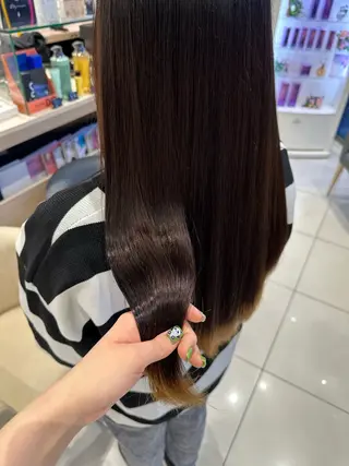 ロング カラー クロスパーマ/うる艶 カラー/Kurumiのヘアスタイル