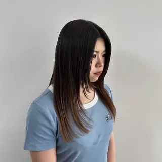 ロング タシロ サラ🌿のヘアスタイル