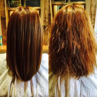 ミディアム カラー 髪質改善×矯正🫧 韓国ヘアasamiのヘアスタイル