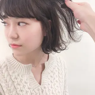 ショート カラー ボブ/パーマ 古家 佑真のヘアスタイル