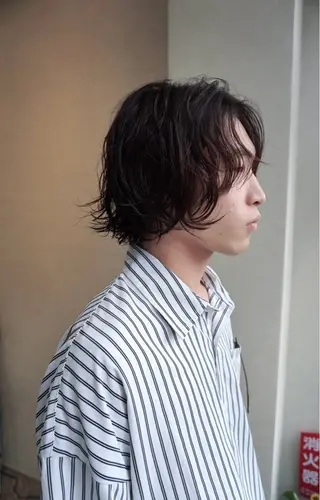 ショート デザインパーマ 藤田和樹のヘアスタイル