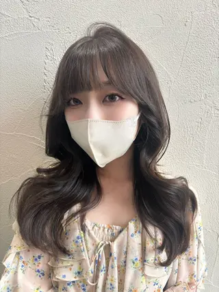 セミロング カラー 中嶋心渚⌇透明感 カラー️🩵🎀‪のヘアスタイル