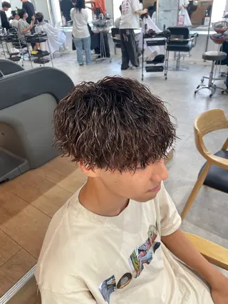 ショート パーマ メンズ メンズパーマ/新潟/ 万代／田崎亮🌟のヘアスタイル