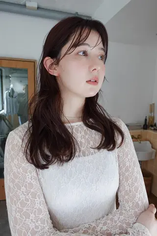 セミロング パーマ nelke/レイヤー 立川/ブリーチのヘアスタイル