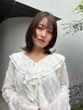 ミディアム green上野所属・Haruto /ナチュラル艶カラーのヘアスタイル