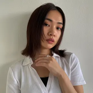 ミディアム パーマ ナガミネアリサ/ 学芸大学/海外ヘアのヘアスタイル