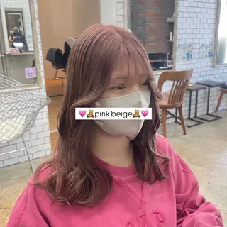 セミロング カラー 𝐑𝐢𝐤𝐚 ໒꒱♡のヘアスタイル