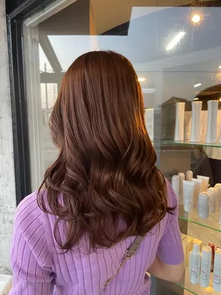 セミロング カラー alu所属・マキノ キョウカのヘアスタイル