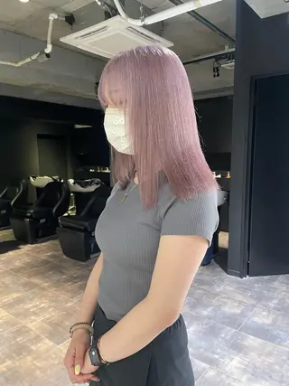 ミディアム カラー 心斎橋/ブリーチ minamiのヘアスタイル