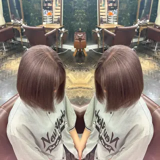 ミディアム カラー レイヤー/ボブ/ ミニボブ/AOIのヘアスタイル