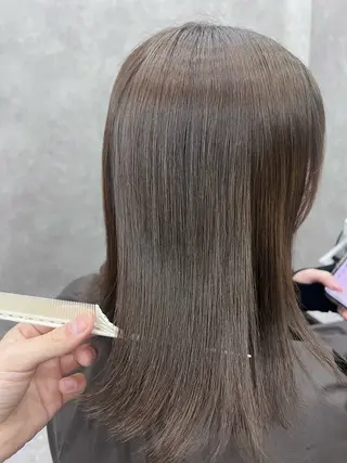 ミディアム 髪質改善×透明感× 小顔/店長 河井雄貴のヘアスタイル