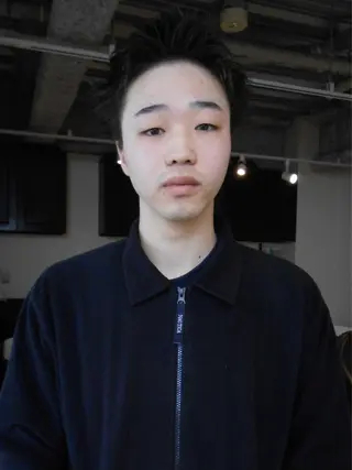 ショート メンズ グランジヘア 無造作ヘアHYUGAのヘアスタイル