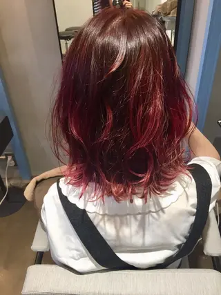 ミディアム 所渉/韓国レイヤー /ウルフカットのヘアスタイル