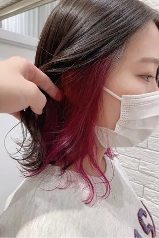 ミディアム カラー レイヤー/透明感/髪 質改善/メンズ/佐藤のヘアスタイル