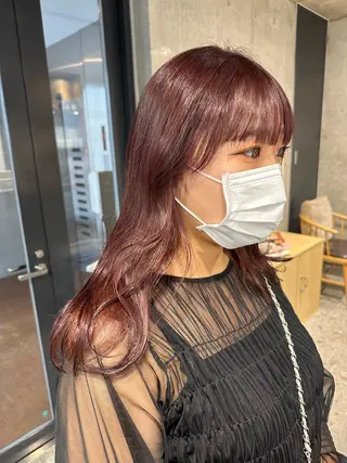 ミディアム ︎🤎W color MIYU‎🤎のヘアスタイル