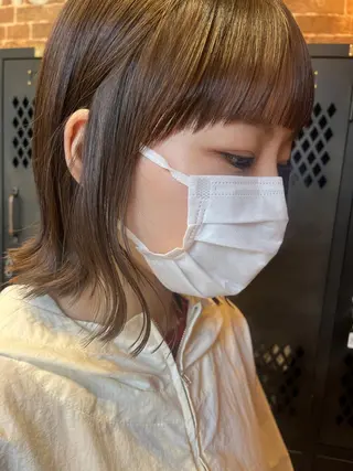 ミディアム カラー パーマ ヘアアレンジ メンズ キッズ ネイル マツエク・マツパ アイブロウ times salon名駅所属・久木原 ゆりのヘアスタイル