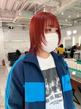 ミディアム カラー 💥ウルフカット デザインあんな💥のヘアスタイル