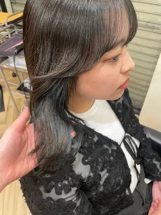 ミディアム 鎌取/透明感カラー /ボブ/顔まわりのヘアスタイル