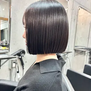 ショート カラー パーマ 柔らかい縮毛矯正 ショート/ボブ/山潤のヘアスタイル