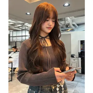 ロング カラー 韓国レイヤー/透明感 ♡YUUNAのヘアスタイル