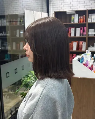 カラー ブリーチなしダブル カラー/暖色/麻咲のヘアスタイル