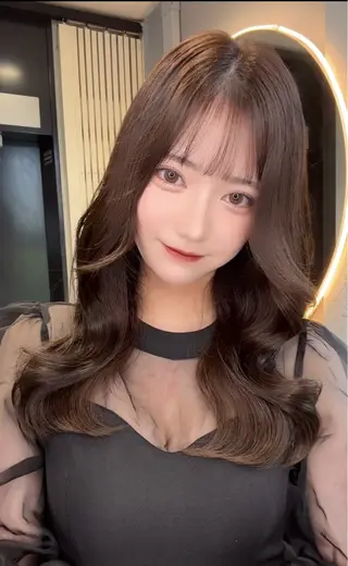 セミロング カラー ヘアアレンジ GiseL天神カラー 髪質改善/ブリーチのヘアスタイル